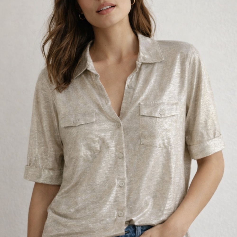 Majestic Filature Metallic Top NWT size 1